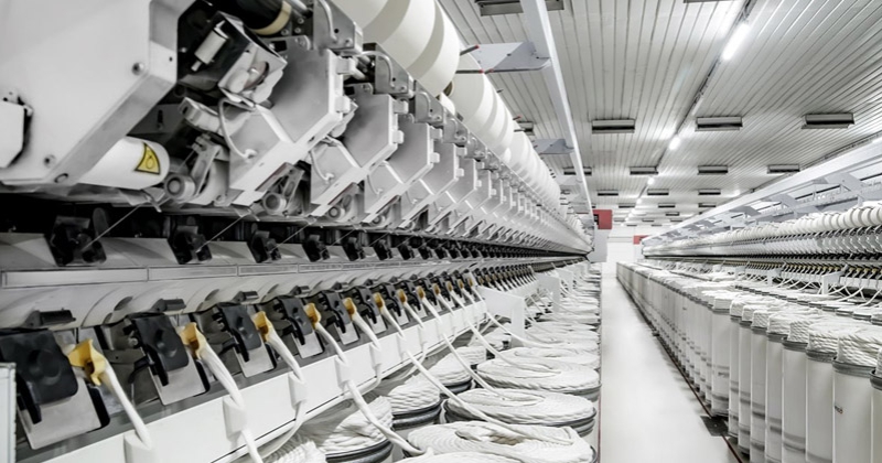 Cotton Core Spun-Lcyra Yarn Production